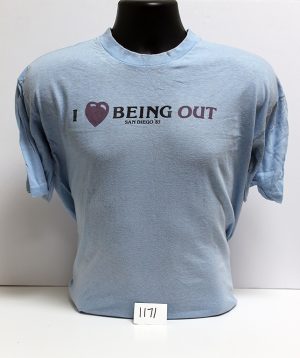 "I Love Being Out" t-shirt, 1983