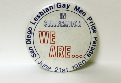 "In Celebration We Are..." button, 1980