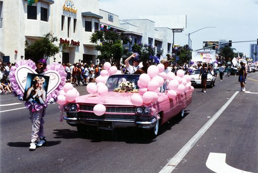 Pink Cadillac in San Diego Pride parade, 1994