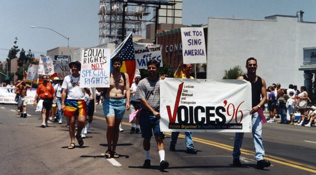 Voters Organized in Coalition for the Elections (VOICES) march in the parade, 1996
